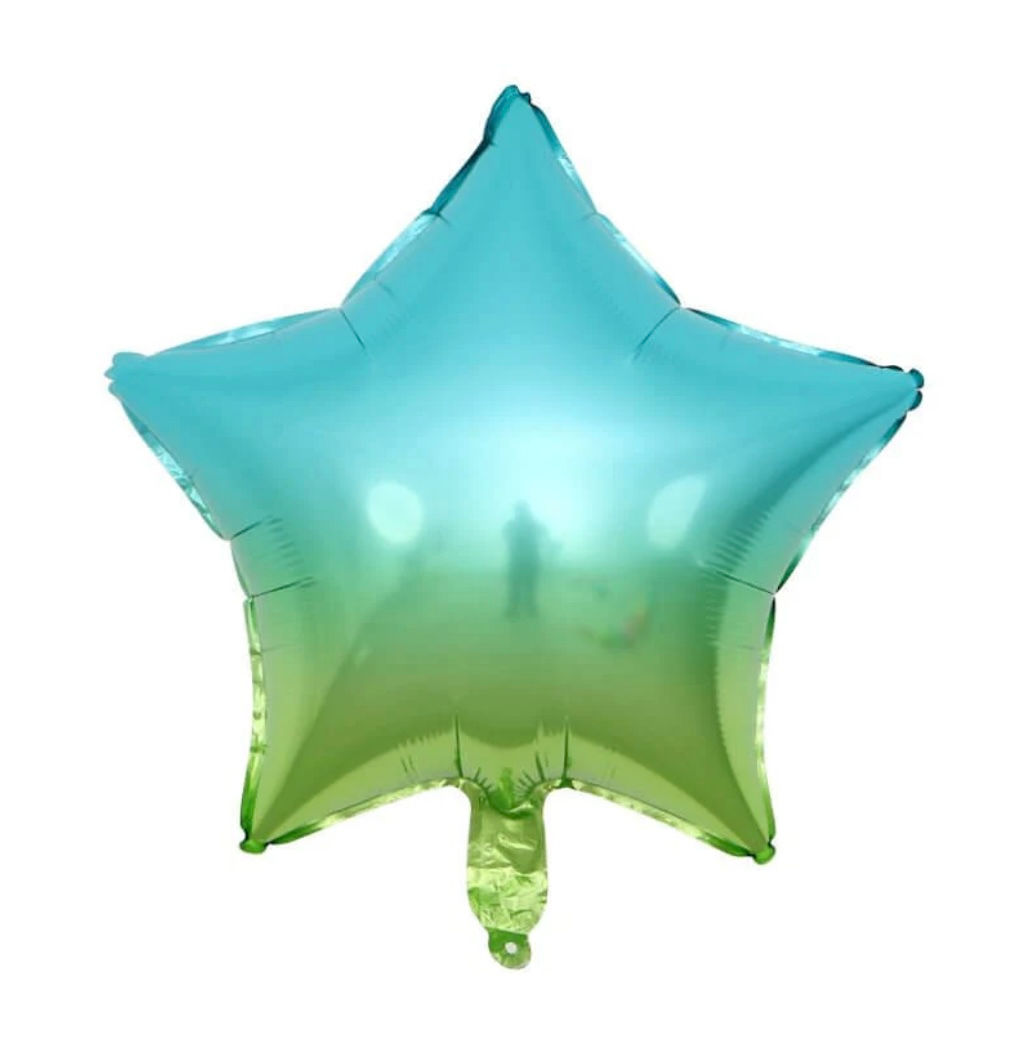 Gradient Blue Green Star Mylar