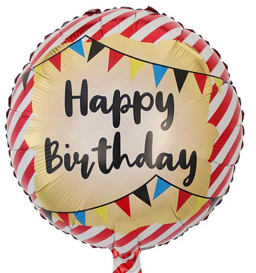 18” Happy Birthday Carnival Balloon