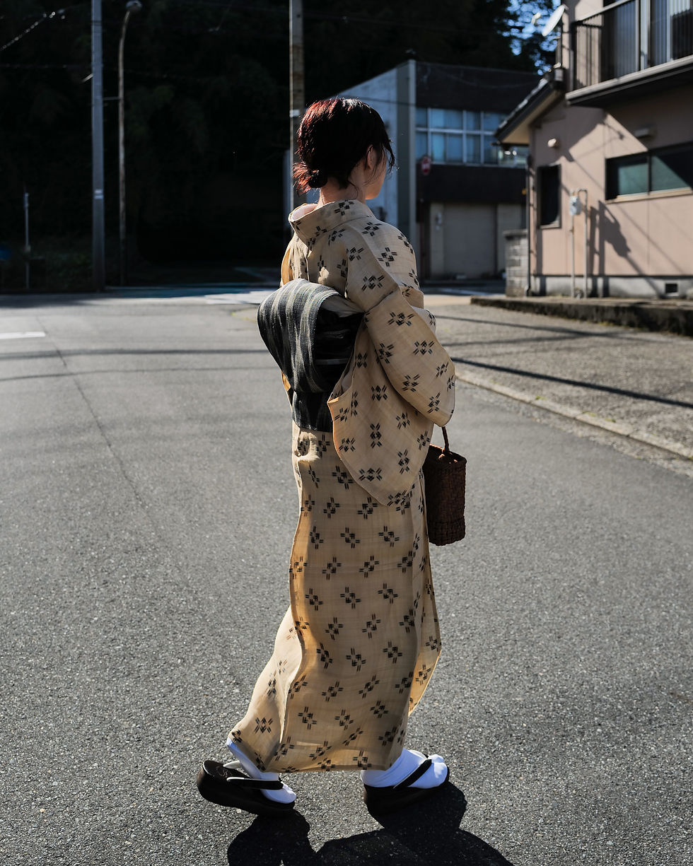 サムネイル： 喜如嘉の芭蕉布 重要無形文化財 証紙付き  [仕付け糸付き未使用品]  身丈166 裄67