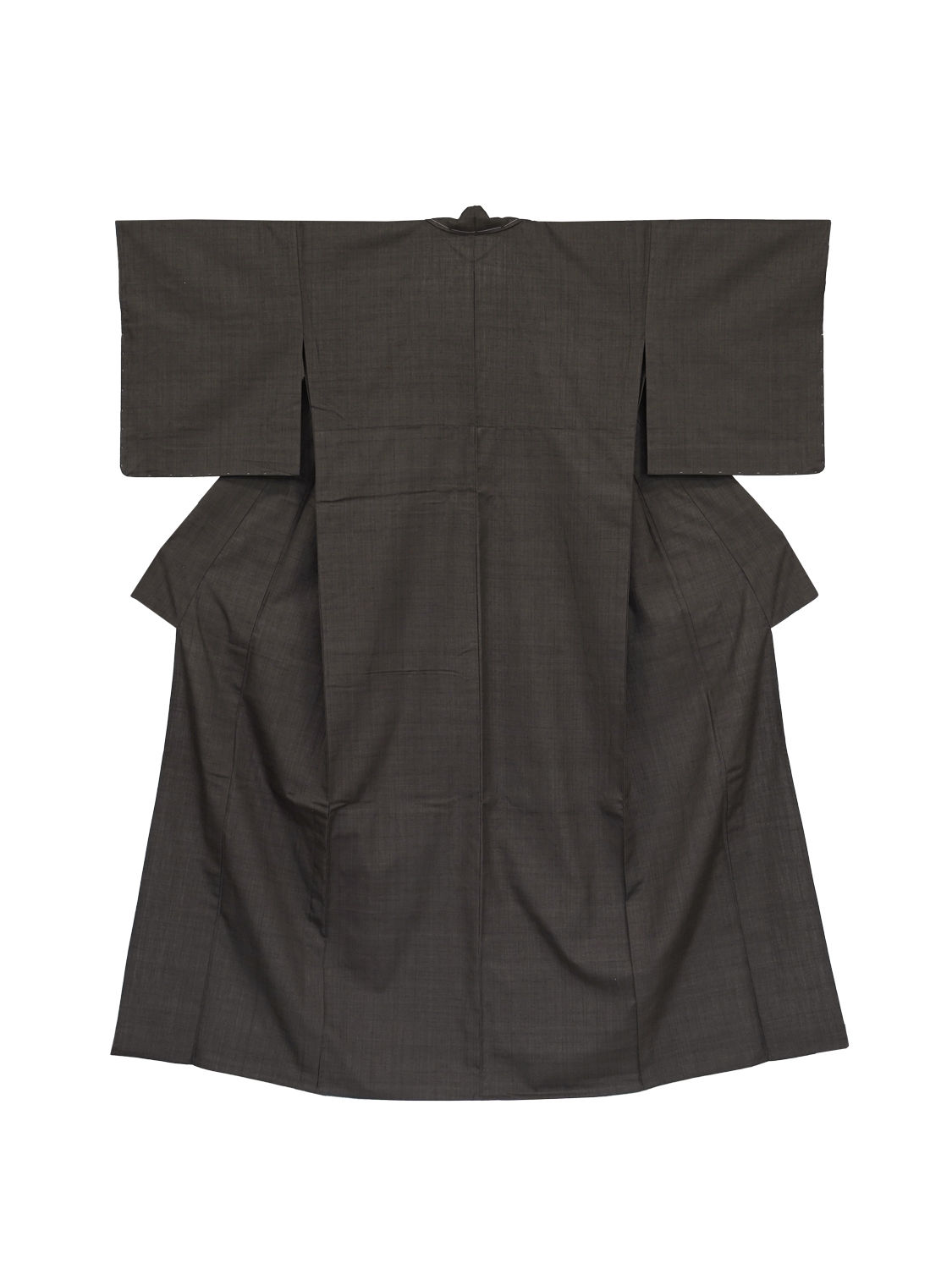 本場結城紬 無地 単衣 小倉商店製 証紙付き 身丈167 裄68