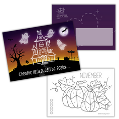 chronic illness can be spooky card event