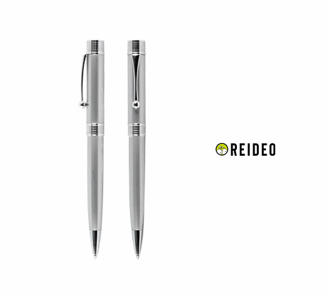 Bolígrafo Metálico modelo "Harley". Escritura azul.