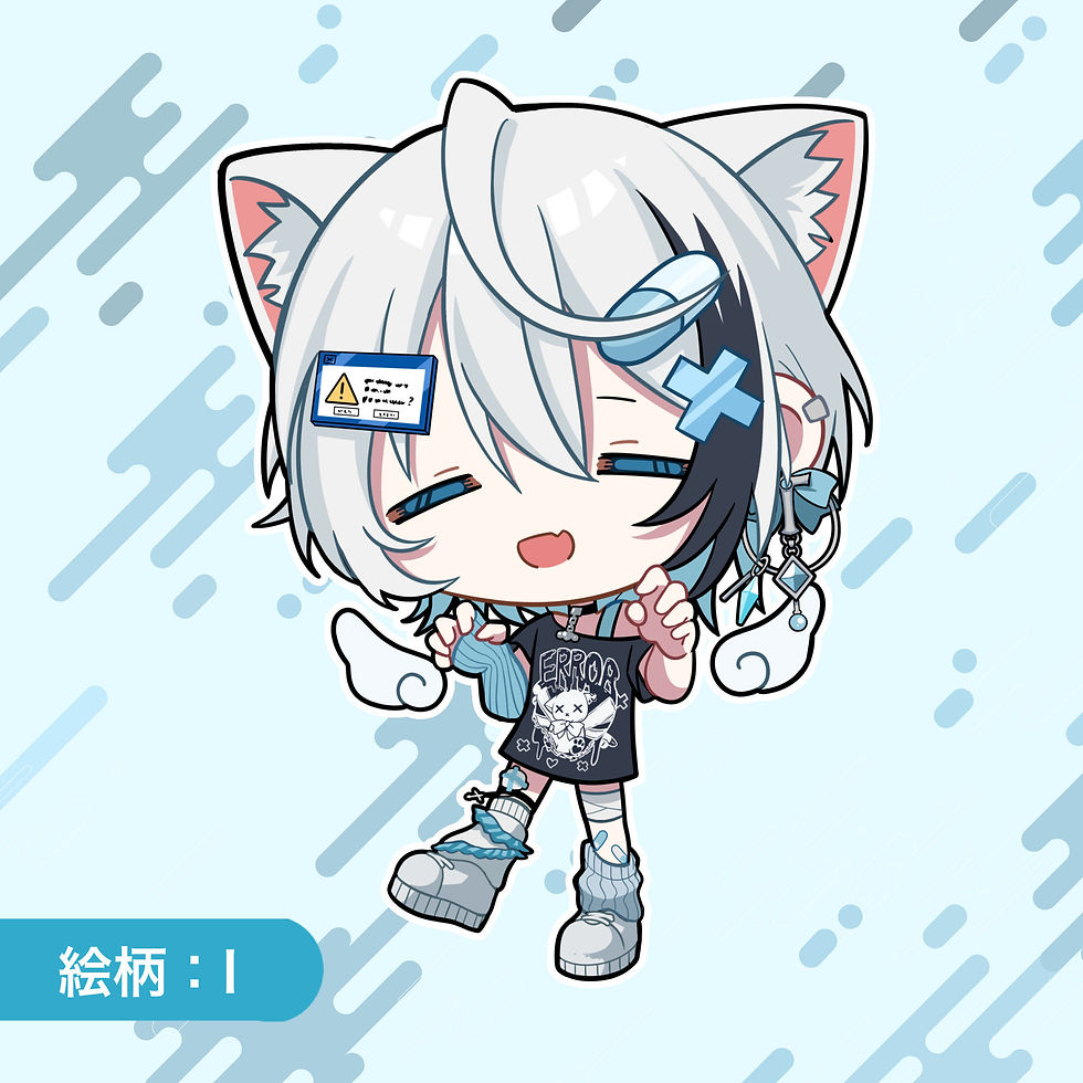 サムネイル： VTuber『柳瀬ろと』｜ダイカットクッションセット（アクキー・直筆チェキ）