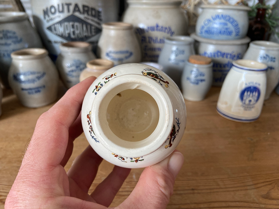 Thumbnail: Moutarde Pikarome au Vinaigre fin pot - Digoin et Sarreguemines ironstone 