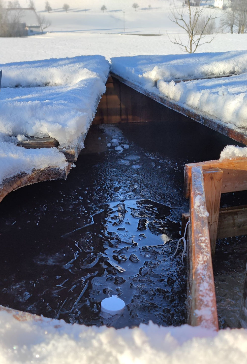 Wellnass Badezuber Wasser Frost