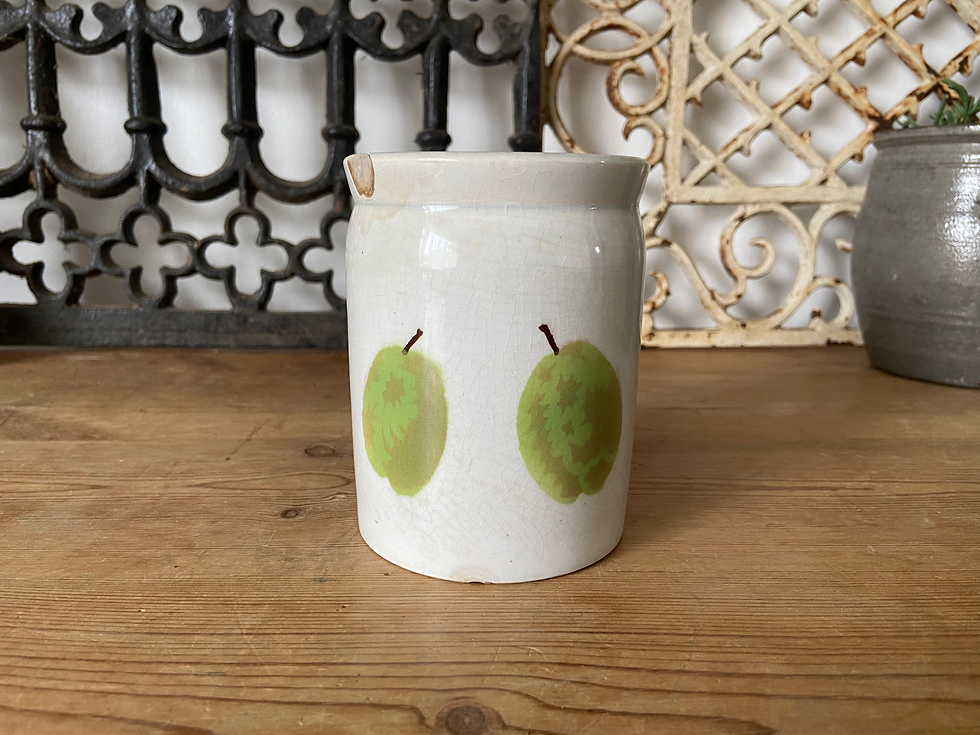 Thumbnail: Antique French ironstone Greengauge confiture pot