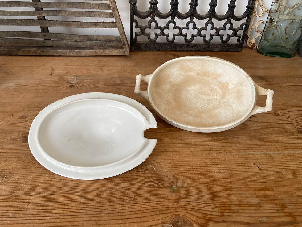 Thumbnail: Mini stained ironstone tureen