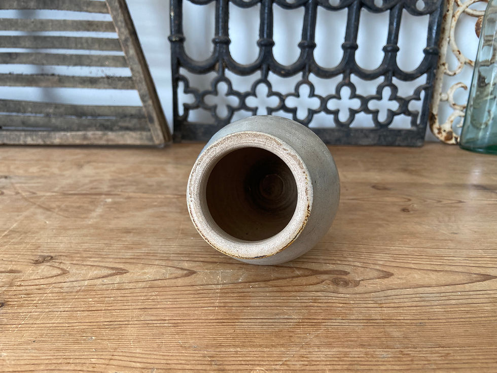 Thumbnail: Vintage Belgian salt glaze stoneware mustard pot - Gent