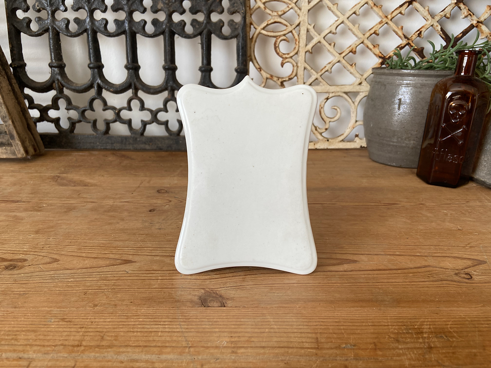 Thumbnail: Antique French white porcelain menu stand