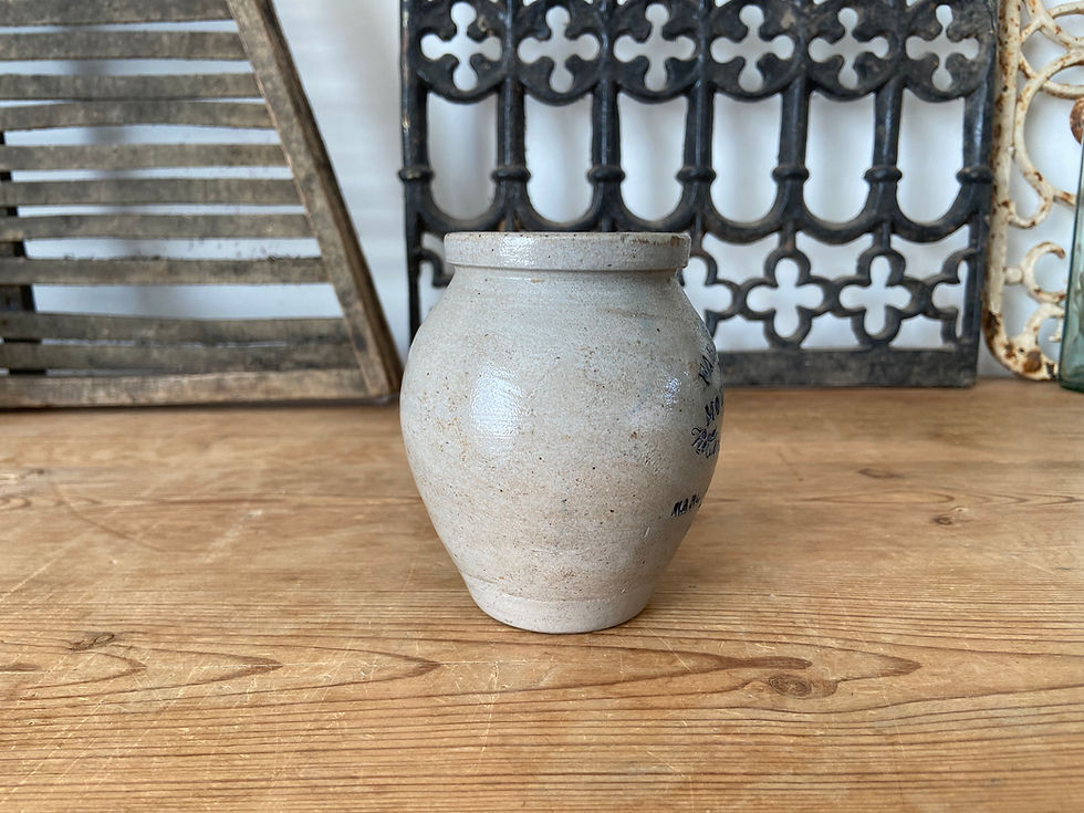Thumbnail: Vintage Belgian salt glaze stoneware mustard pot - Gand