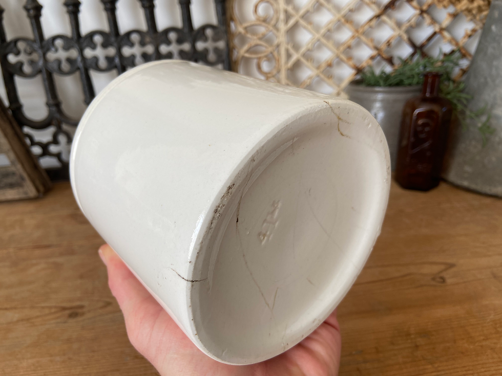 Thumbnail: Large plain antique ironstone 4lb marmalade pot