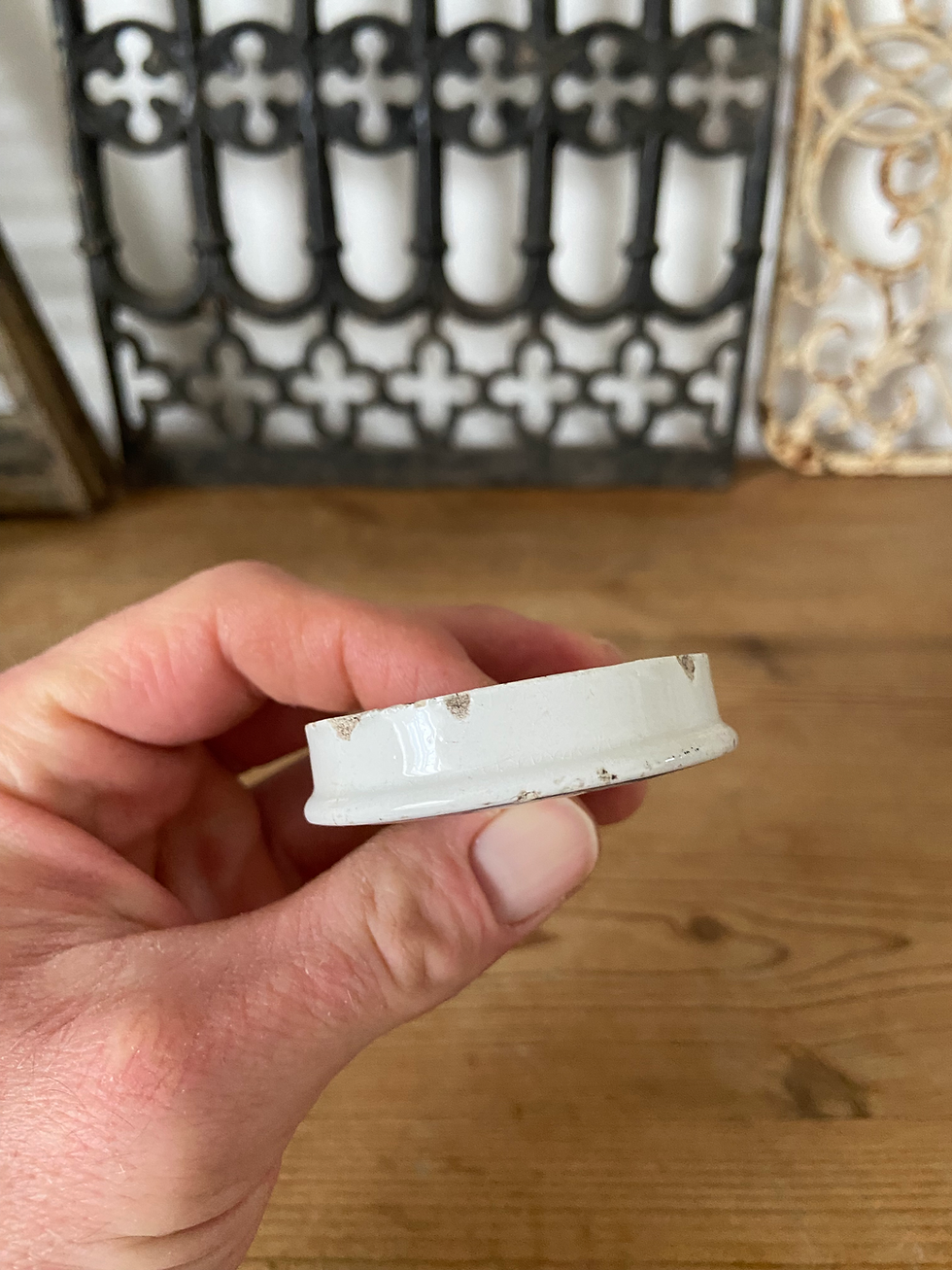 Thumbnail: Antique Calvert’s Carbolic Tooth Paste white ironstone pot