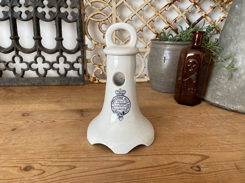 1x Large version antique ironstone Eddystone milk boiler