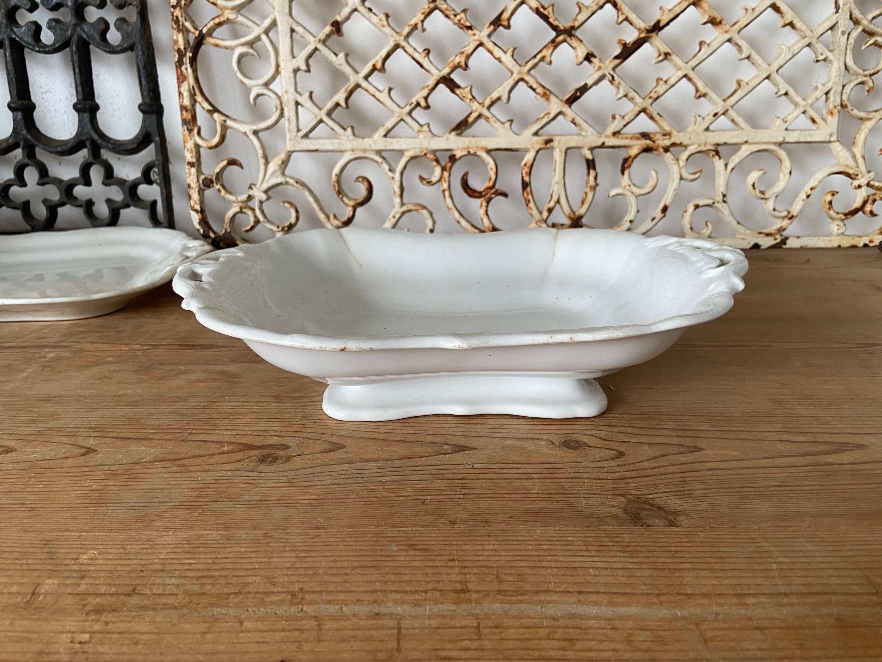 Dutch ironstone footed dish - Petrus Regout Wellington