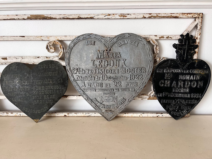 Antique French grave markers