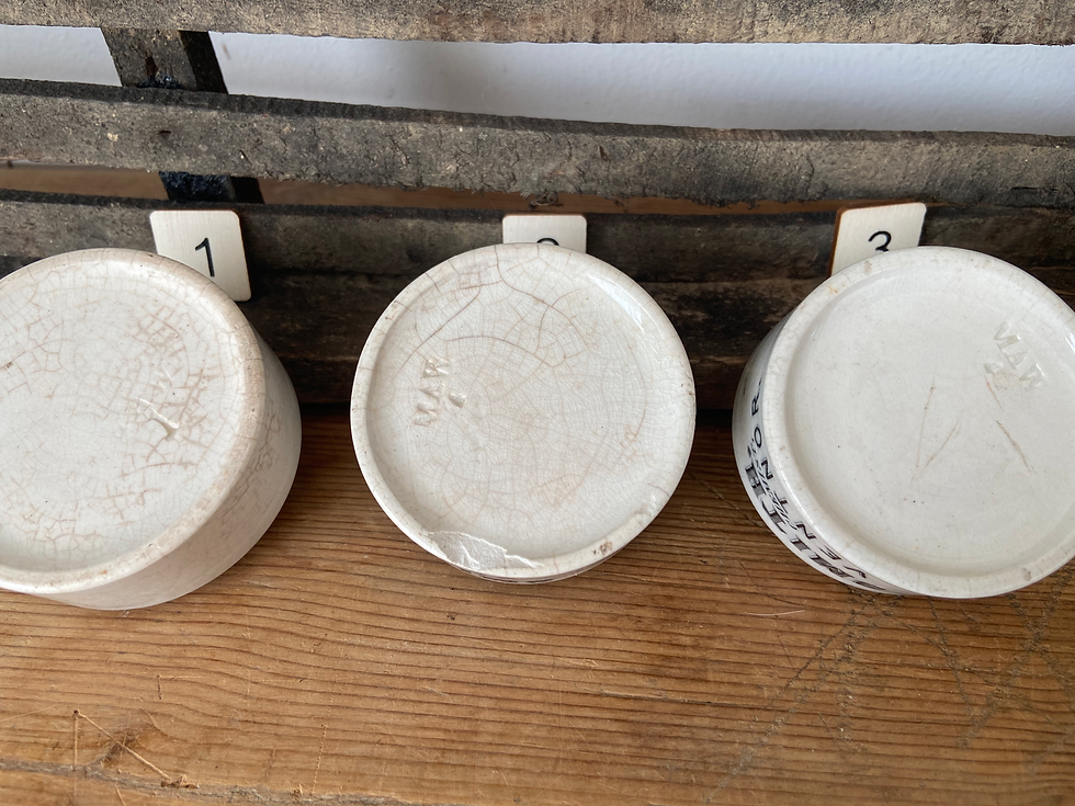 Thumbnail: Pharmacy pot bases - Smith Chemist, Ventnor 