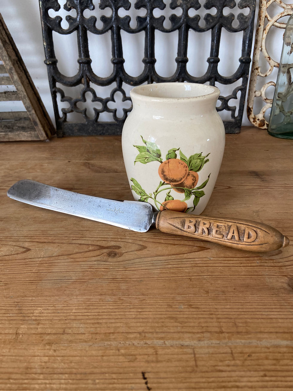 Thumbnail: Antique Carved Handle Bread Knife 