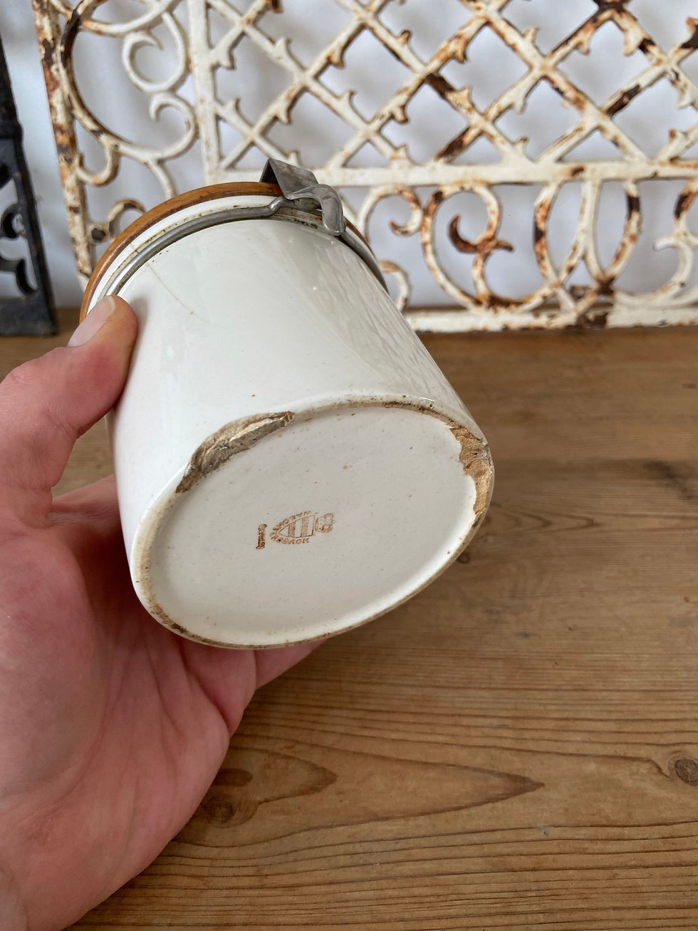 Thumbnail: German ironstone Tee jar - Waechtersbach