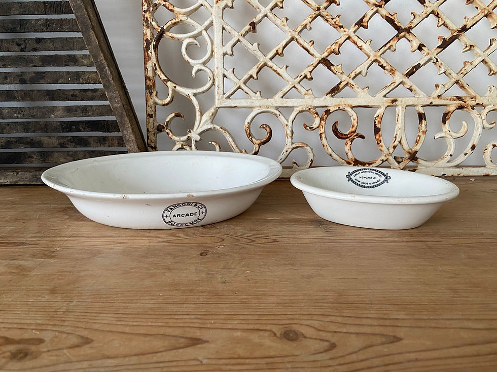 Thumbnail: Antique ironstone pie dish - Fanconi & Co. Boscombe Arcade