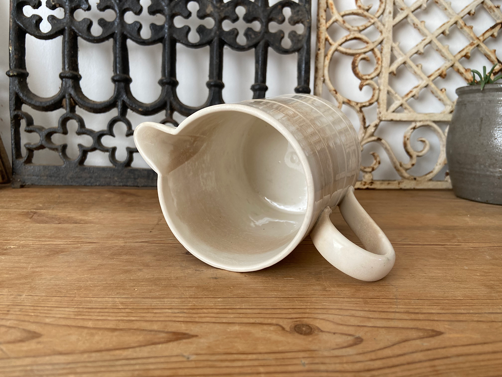 Thumbnail: Stained ironstone 1L measuring jug - banded pitcher