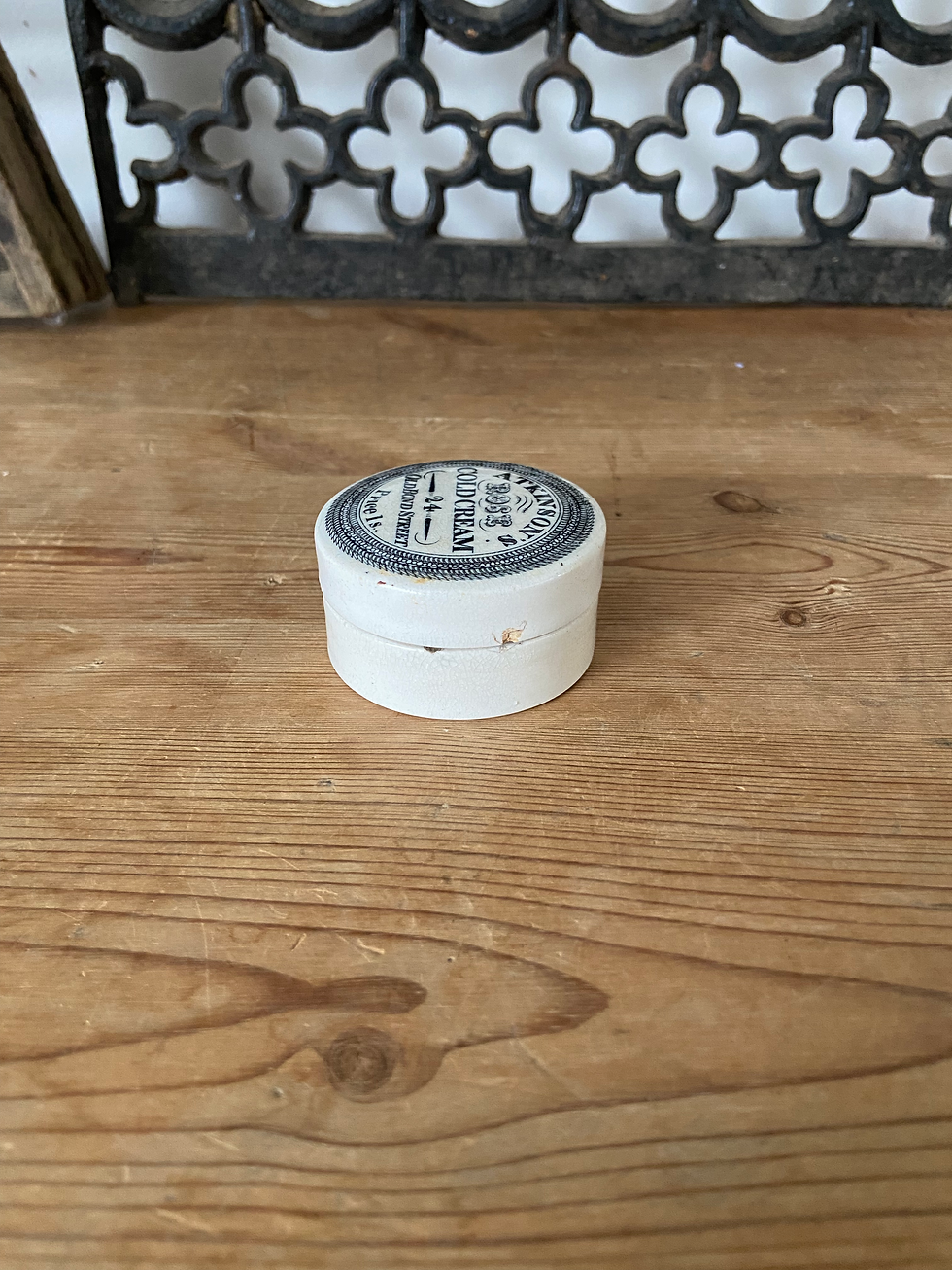 Thumbnail: Victorian Atkinson’s Rose Cold Cream pot lid & base - 1s