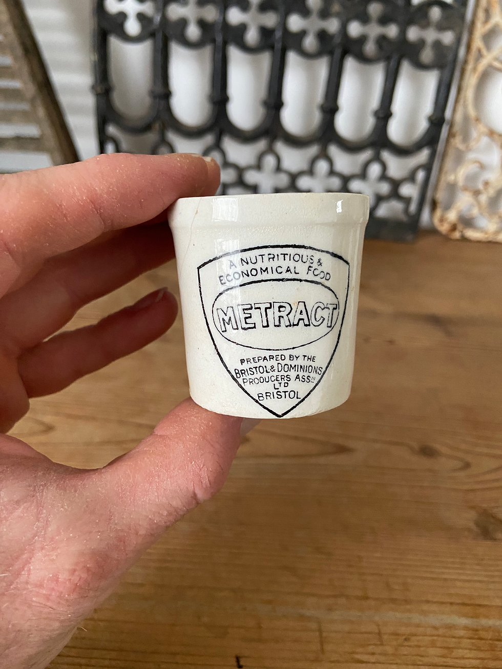 Thumbnail: Antique white ironstone Metract pot