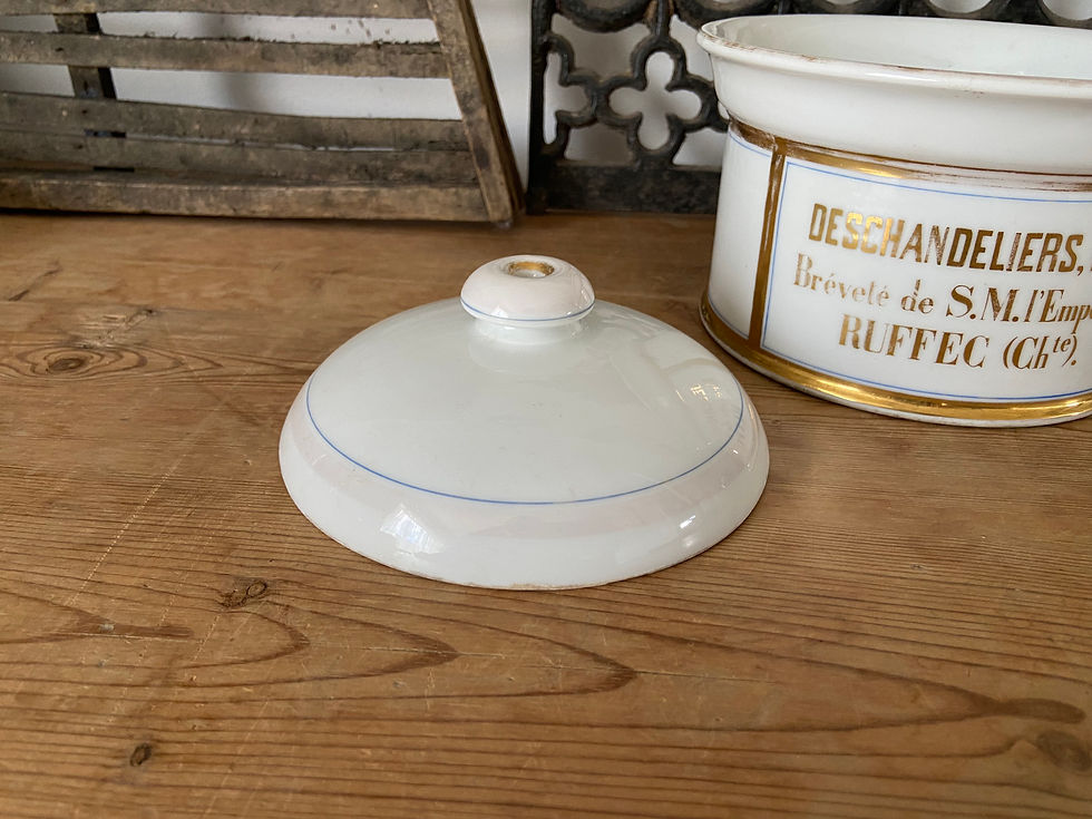 Thumbnail: RARE 19thC Porcelain Fois Gras Terrine - Deschandeliers Ruffec