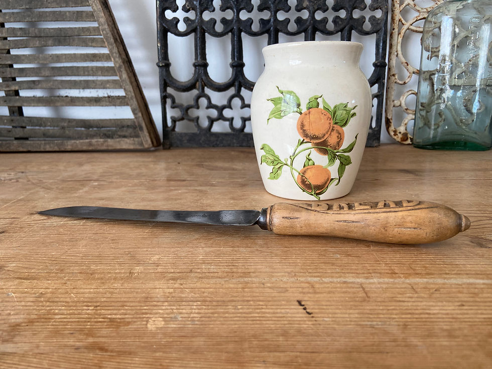 Thumbnail: Antique Carved Handle Bread Knife 