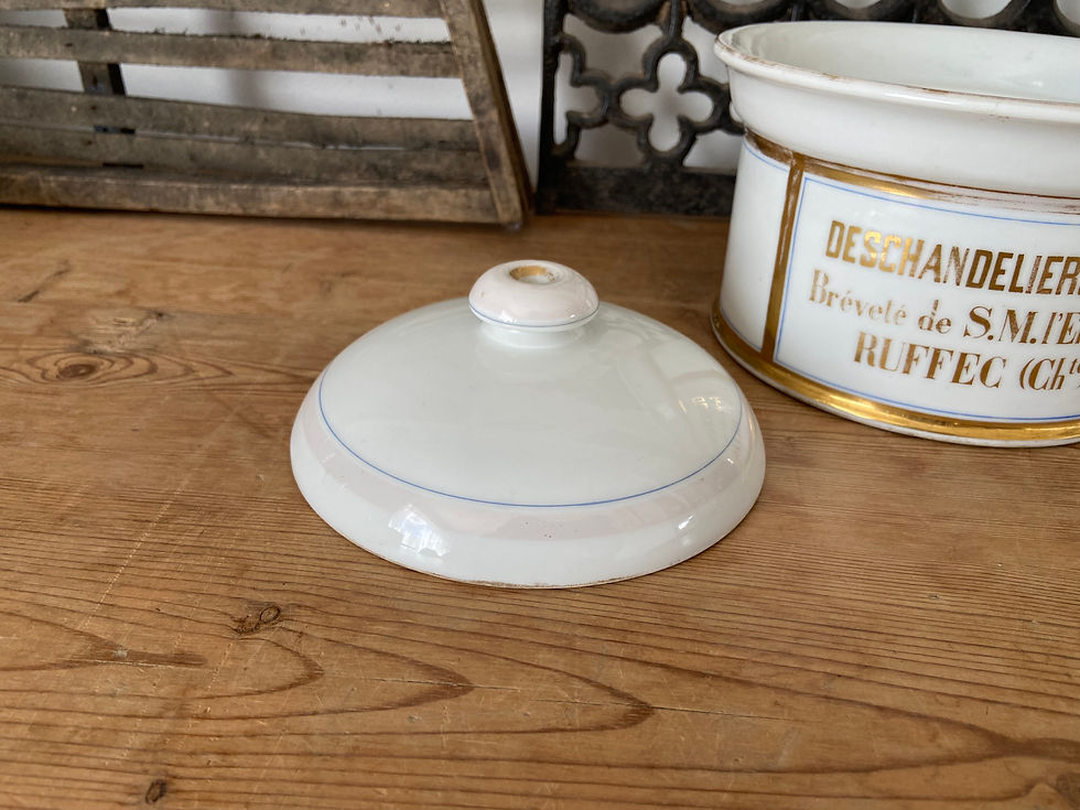 Thumbnail: RARE 19thC Porcelain Fois Gras Terrine - Deschandeliers Ruffec