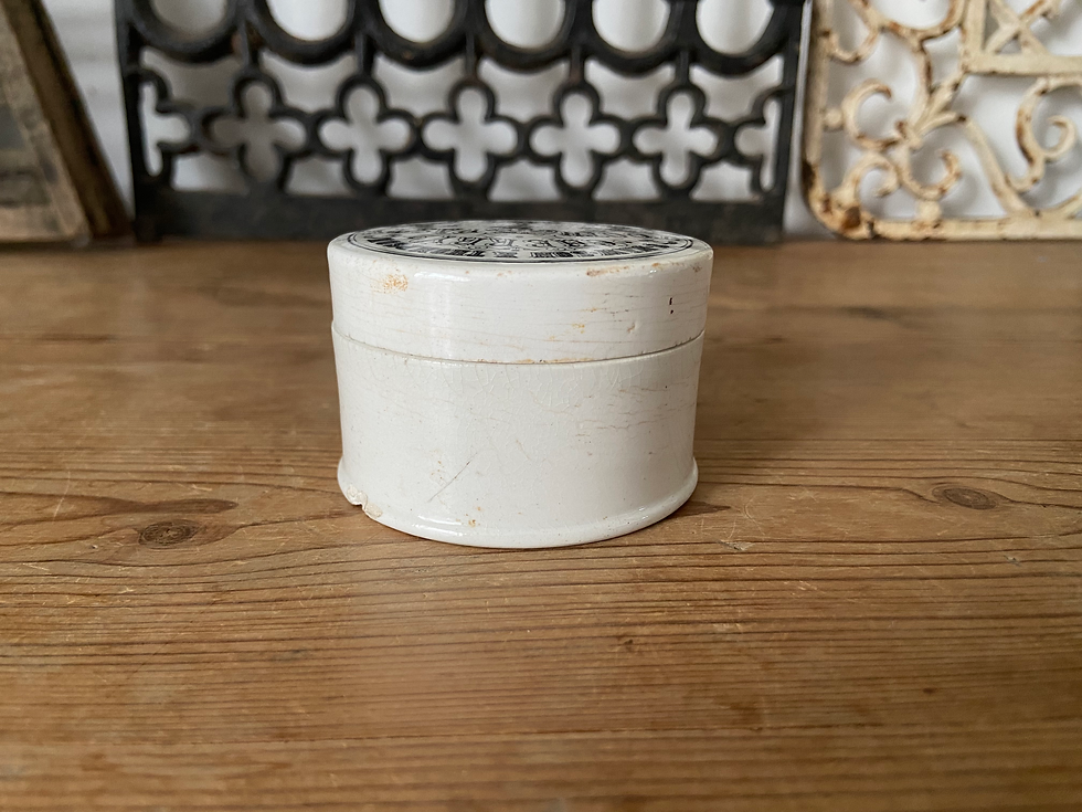 Thumbnail: Victorian Cherry Tooth Paste ironstone pot lid and base - S. Maw, Son & Thomson