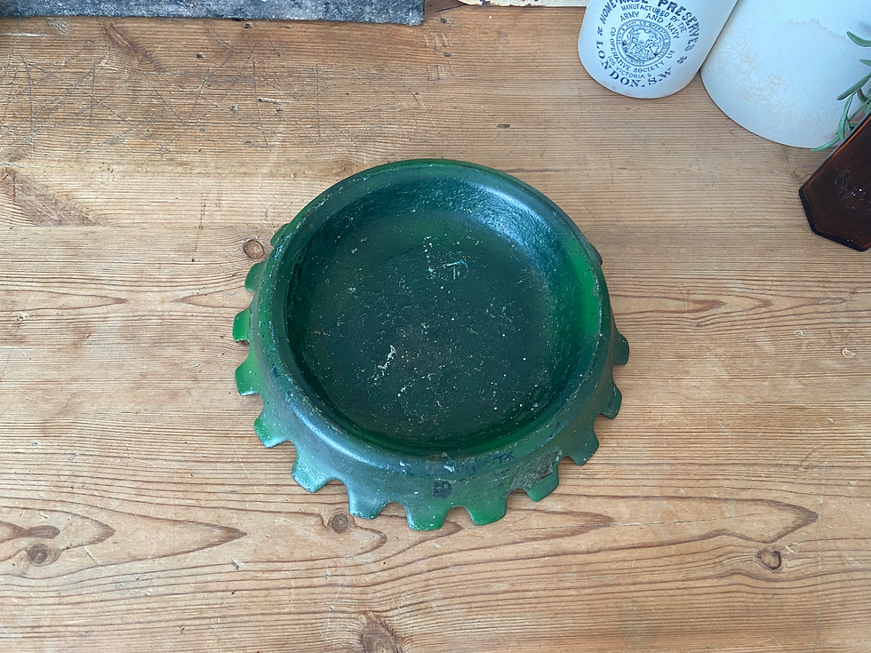 Thumbnail: French green cast iron spittoon