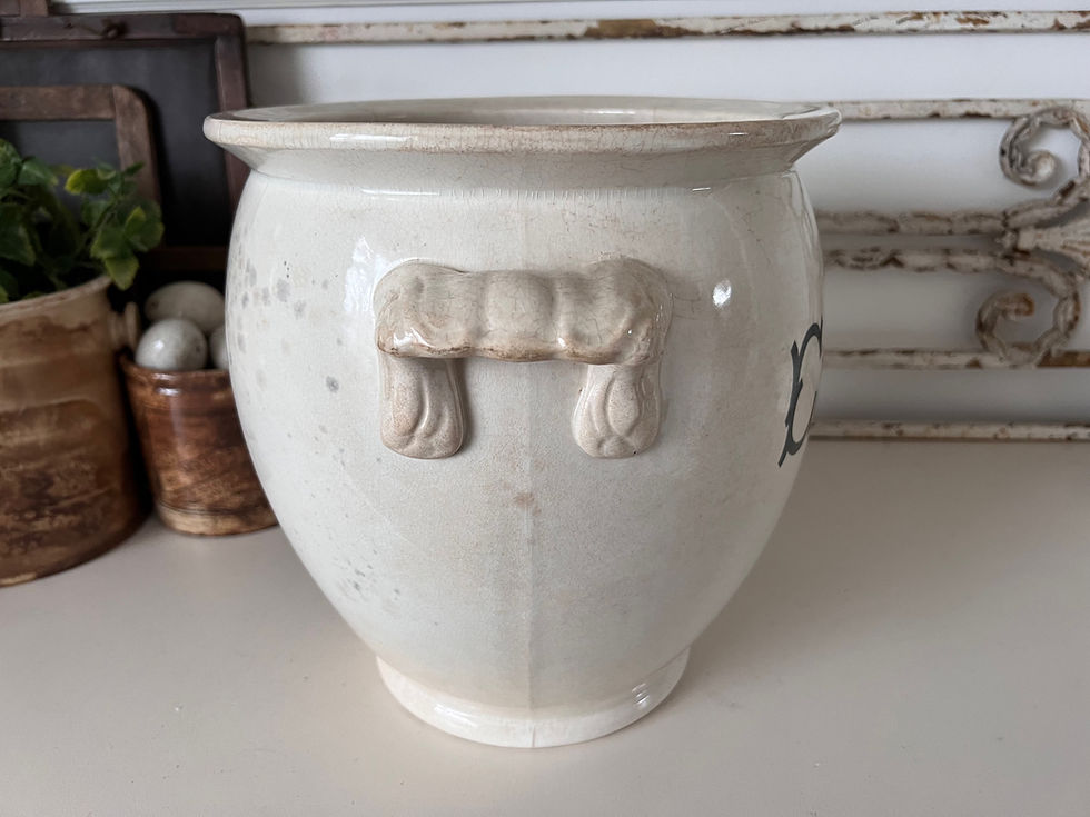 Thumbnail: Antique ironstone cream pail - Medium size 27cm tall