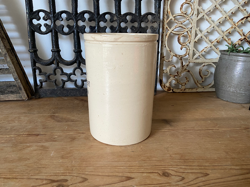 Thumbnail: Antique French 4lb Felix Potin Vol au Vent ironstone Confiture pot