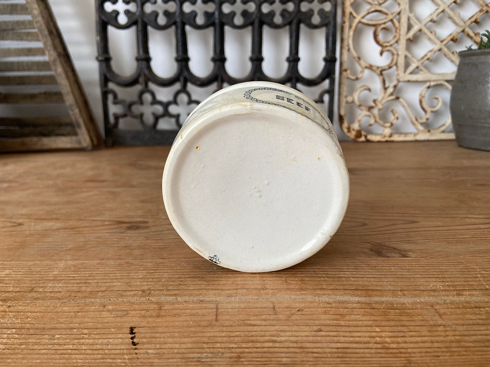 Thumbnail: Edwardian white ironstone potted Beef pot - Bolland, Chester