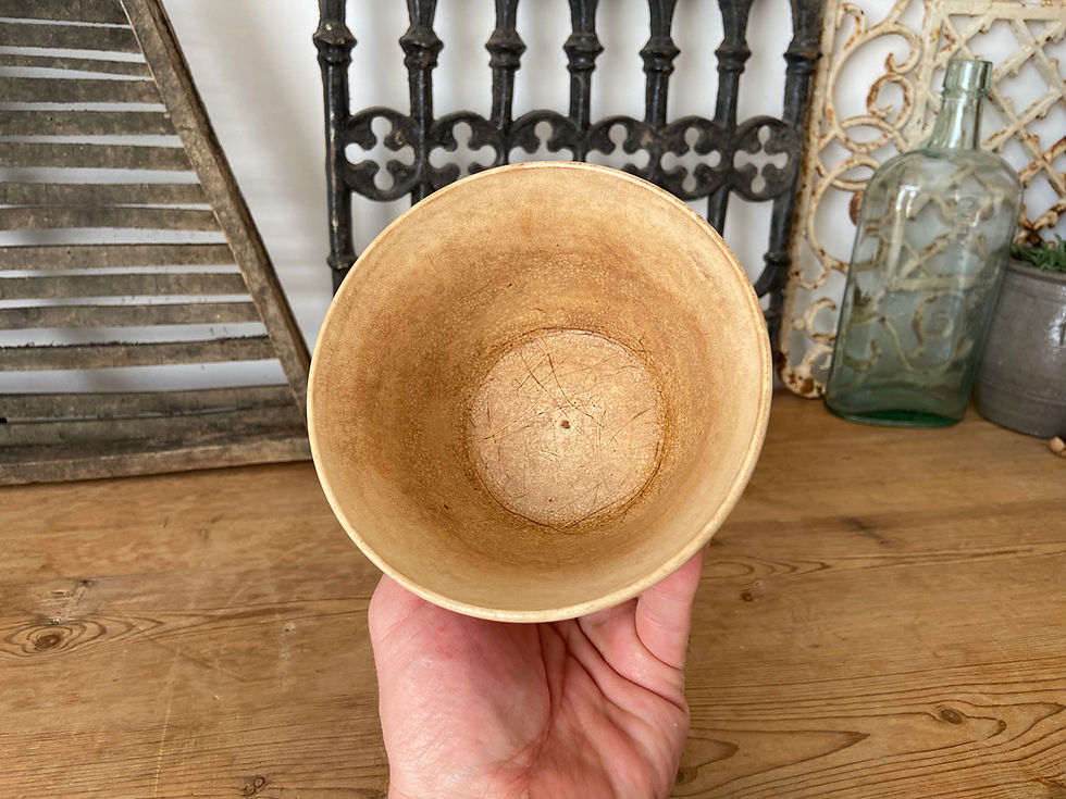 Thumbnail: Small heavily stained ironstone pudding bowl