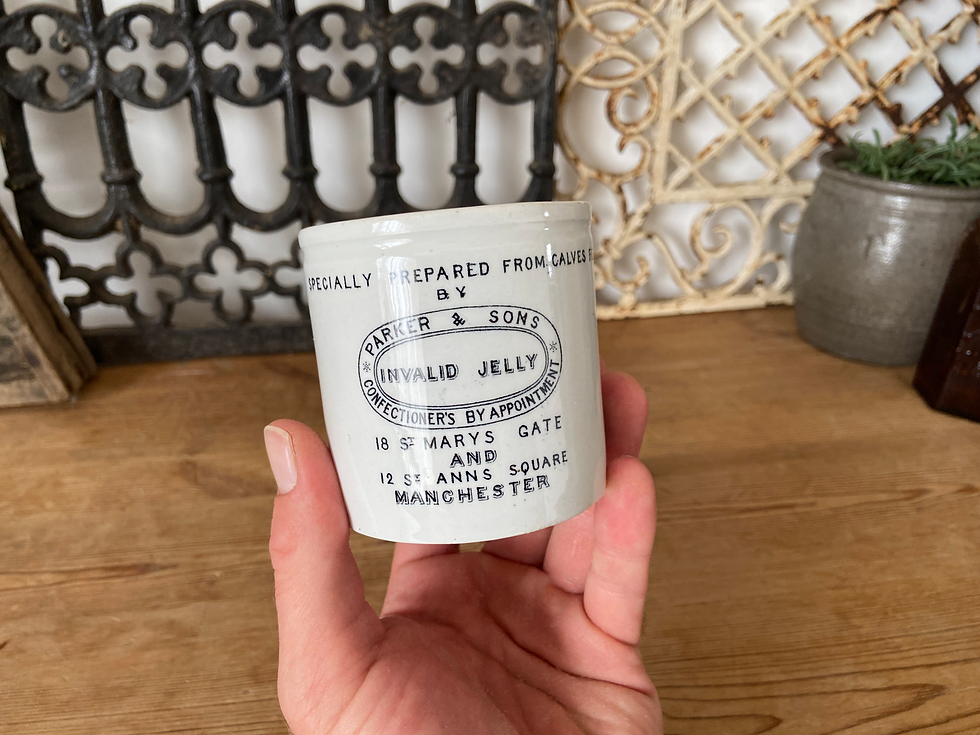 Thumbnail: Antique ironstone Invalid Jelly pot