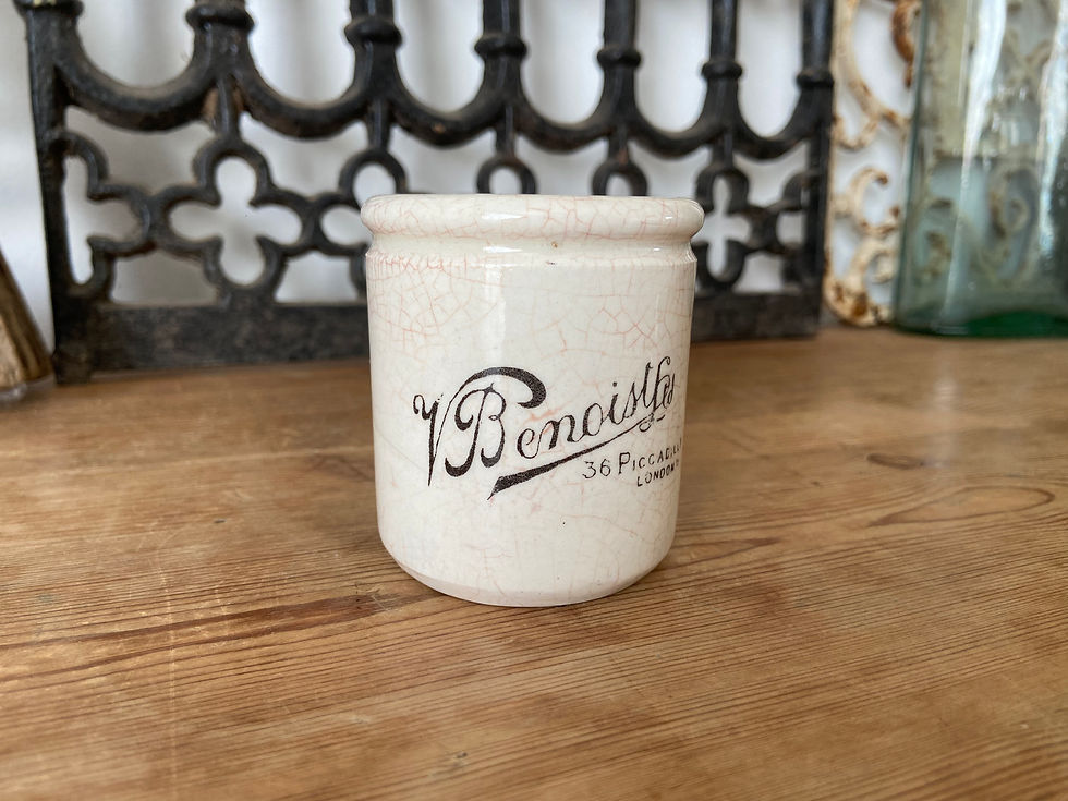 Thumbnail: Edwardian ironstone purveyors pot - V. Benoist Ltd. Caviar 
