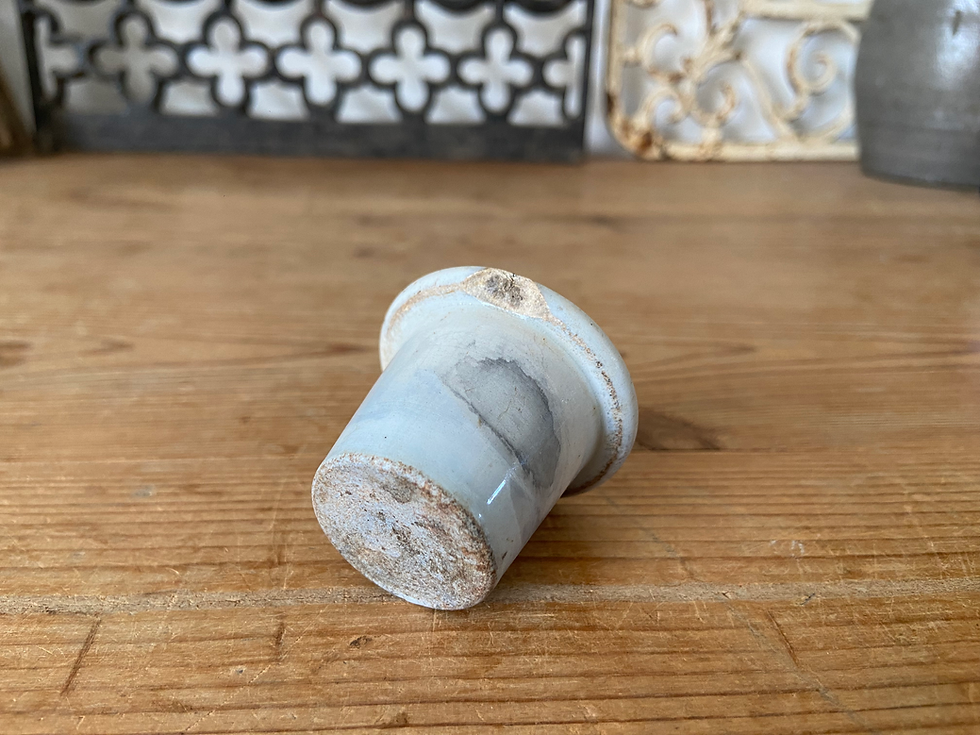 Thumbnail: Edwardian advertising ironstone inkwell - Manchester Desk, John Heywood