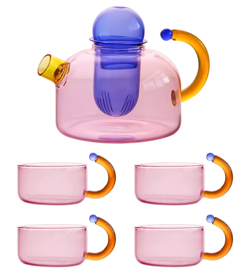 Thumbnail: Prism Glass Teapot Set