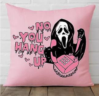 Pink Halloween Decor The Scream Pillow Case