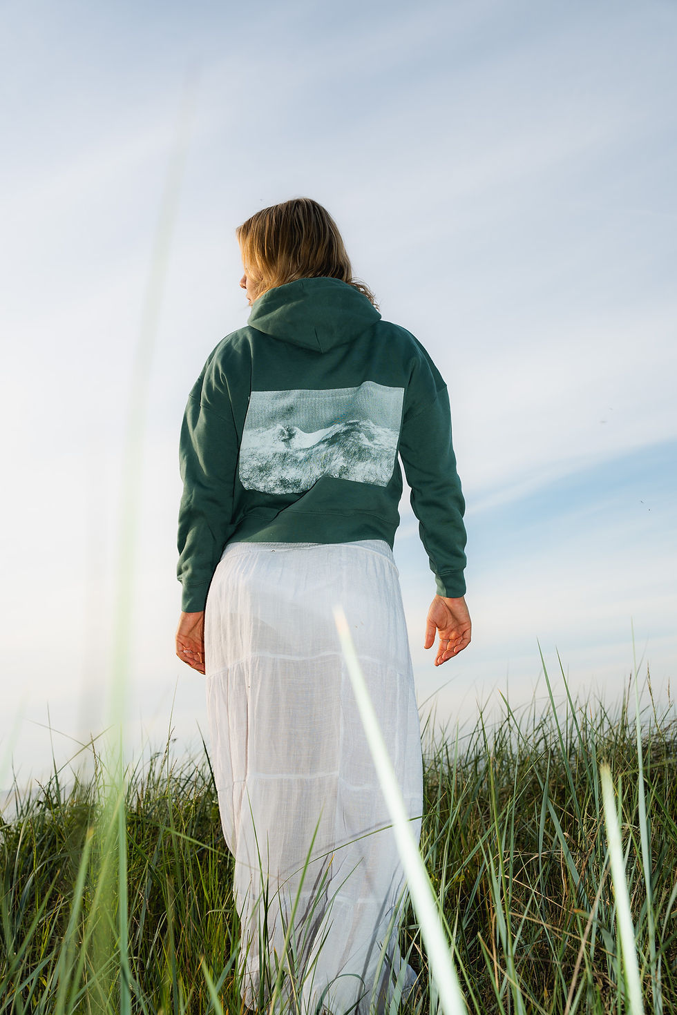 Miniaturbild: Dänemark Dünen Damen Hoodie sage green