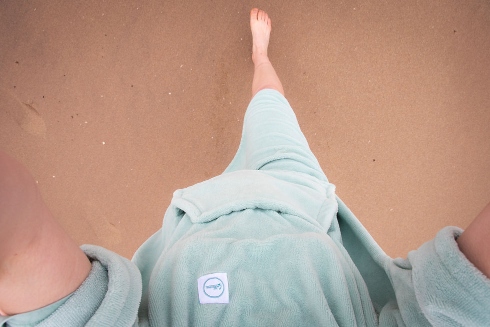 Thumbnail: Handmade surf poncho mint