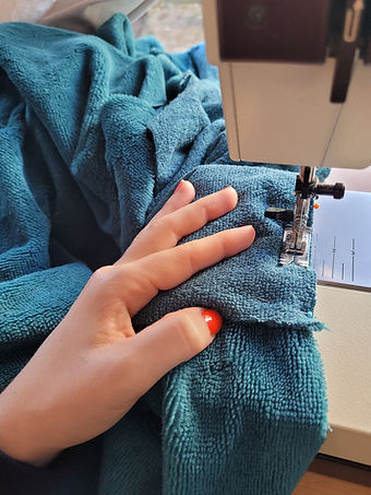 Handmade Surfponcho Petrol dunkelgrün Olive