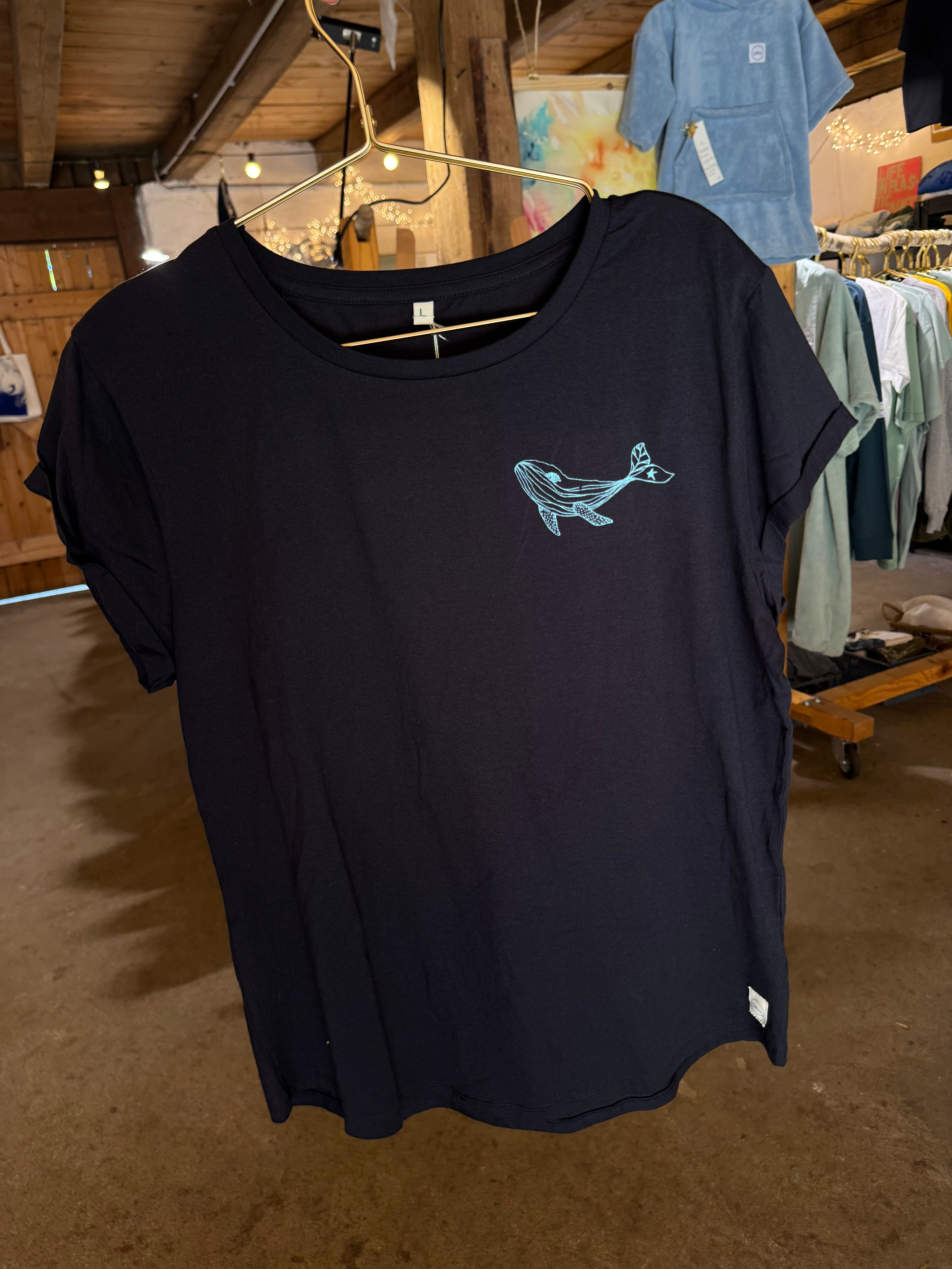 Damen Navy Wal T-Shirt