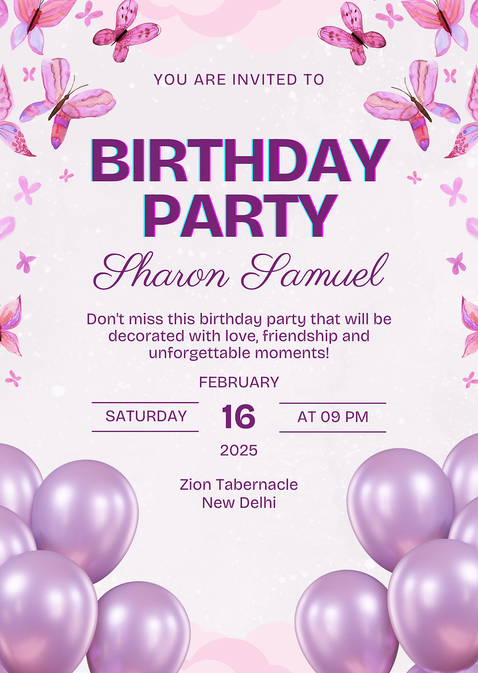 Birthday invite