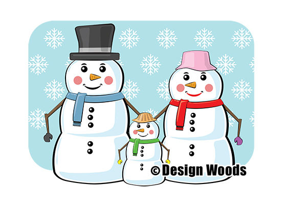 Funny Christmas Snowman Character