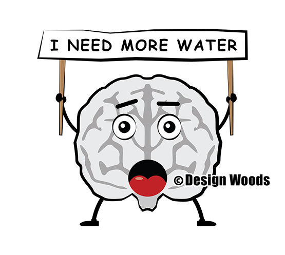 Comic Funny Brain Character In Humorous action