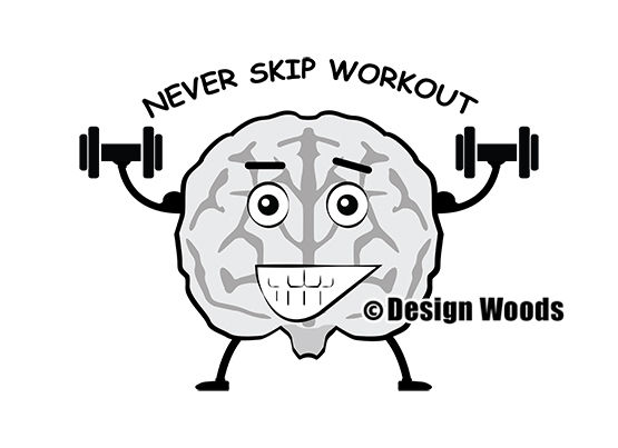 Comic Funny Brain Character In Humorous action