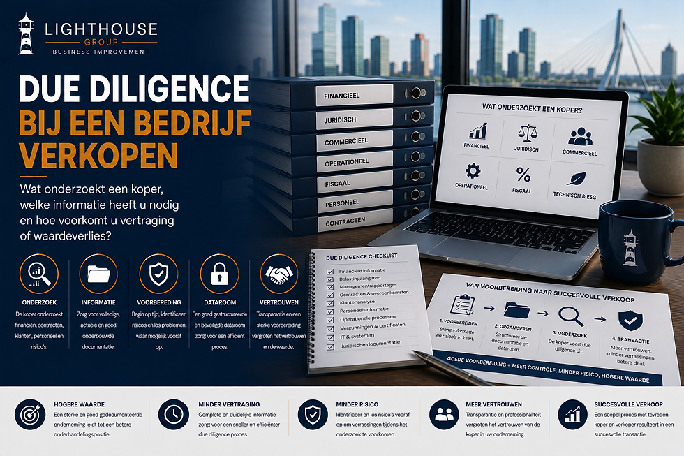 Due diligence bij een bedrijf verkopen