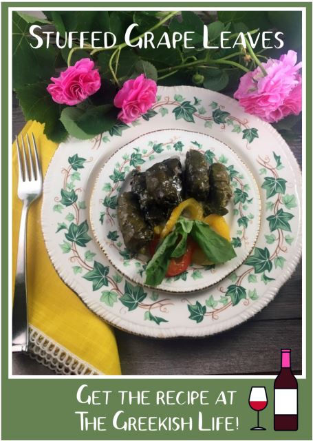stuffed grape leaves pin The Greekish Li